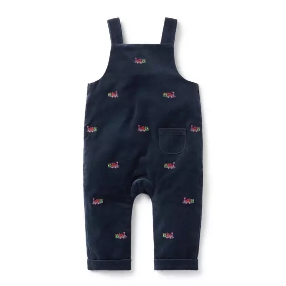 Janie and Jack Holiday Train Overalls